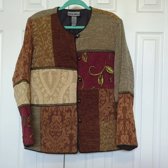 Indigo Moon Patchwork Jacket Large - Picture 1 of 6